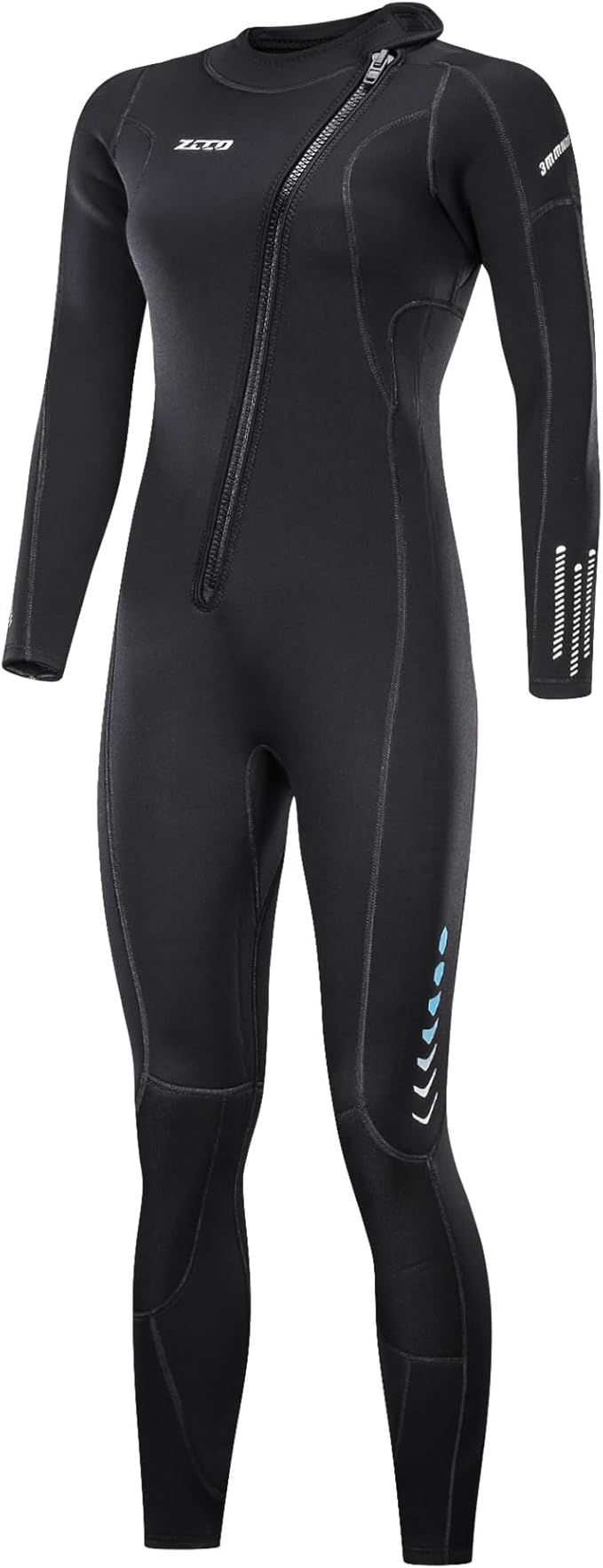 Ultra-Stretch-Neoprenanzug, 3 mm, Frontreißverschluss, Ganzkörper-Tauchanzug, Einteilig, für Männer und Frauen, Schnorcheln, Tauchen, Schwimmen, Surfen