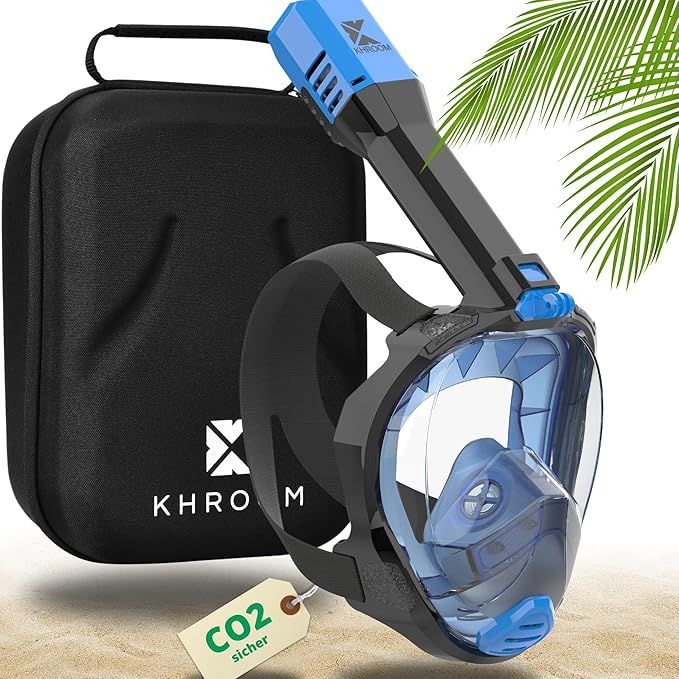 Khroom Schnorchelmaske Erwachsene Vollmaske | In Höhle der Löwen vorgestellt | Unsere Beste CO2 sichere Tauchermaske Seaview Pro zum Schnorcheln | Vollgesichtsmaske Schnorchelmaske