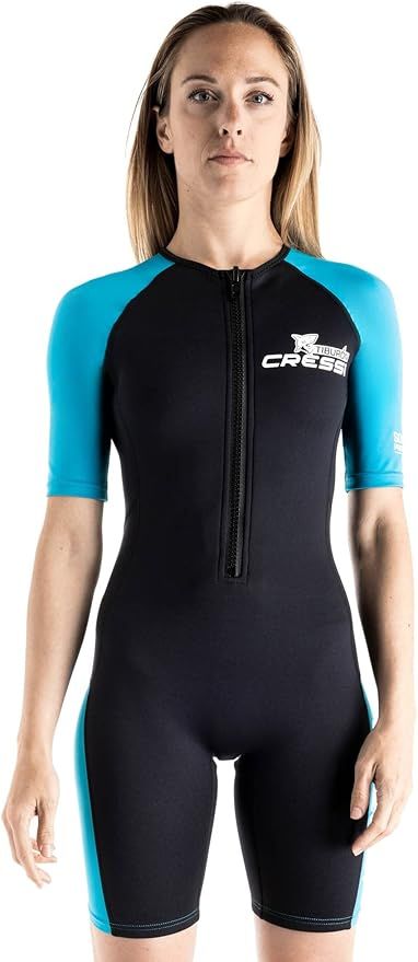 CRESSI Tiburon Lady Shorty Wetsuit 2mm - Shorty Neoprenanzug für Damen aus Neopren Ultra Stretch 1.5/2 mm und Elasthan