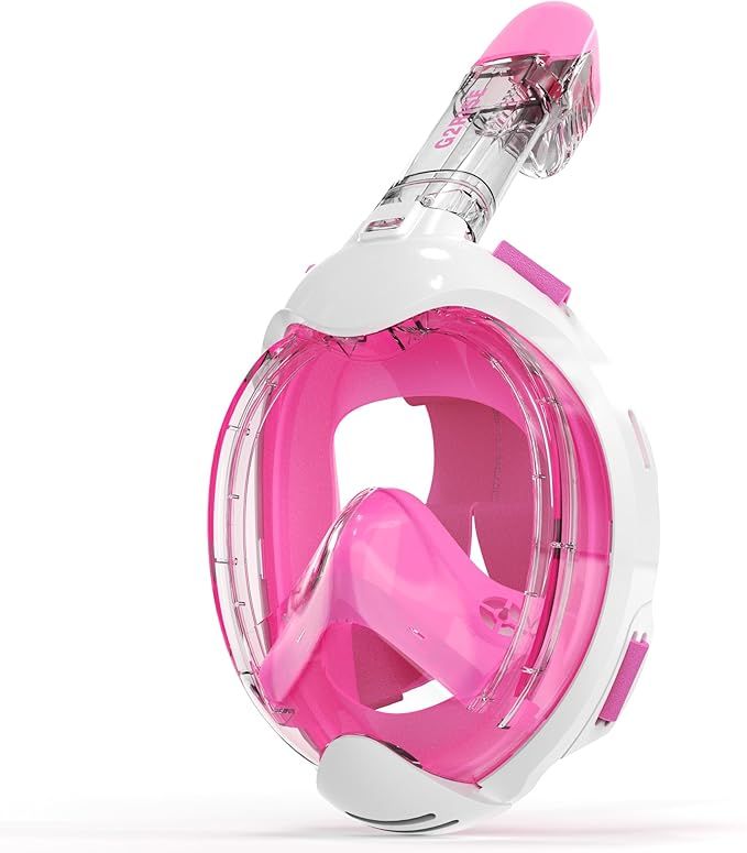 G2RISE® Schnorchelmaske Kinder, tauchermaske vollgesichtsmaske, CO2-sichere, Anti-Beschlag und Trockenoberteil Schnorchel Vollmaske