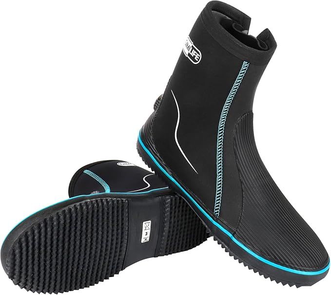 Neoprenschuhe, 5mm Neoprenschuhe für Herren Damen, Tauchschuhe mit Rutschfester Gummisohle, Neopren Schwimmschuhe, zum Schnorcheln, Gerätetauchen, Surfen, Rafting,Strand, Volleyball